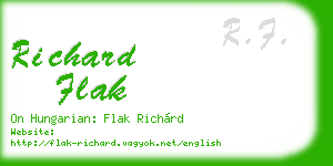 richard flak business card
